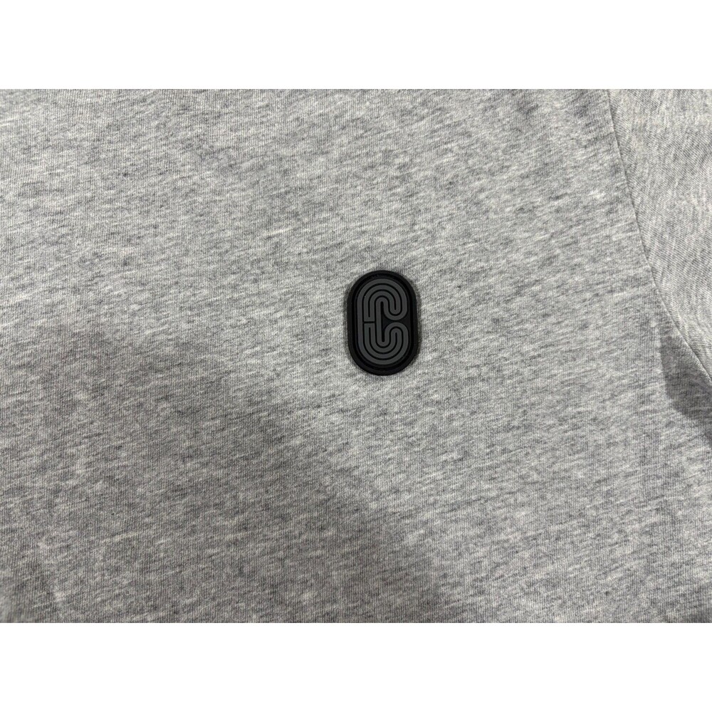 Coach Mens Signature Tape Crew Short Sleeve T-shirt Gray Cotton Tee Casual Sz XS - Picture 3 of 10